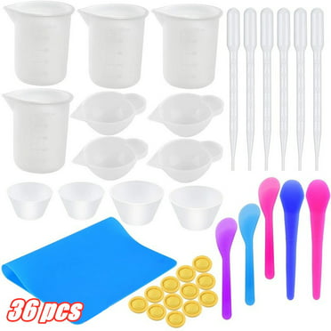 36pcs/set Dripping Jewelry Resin Sticks Molds Glue Silicone Mixing Making Tools